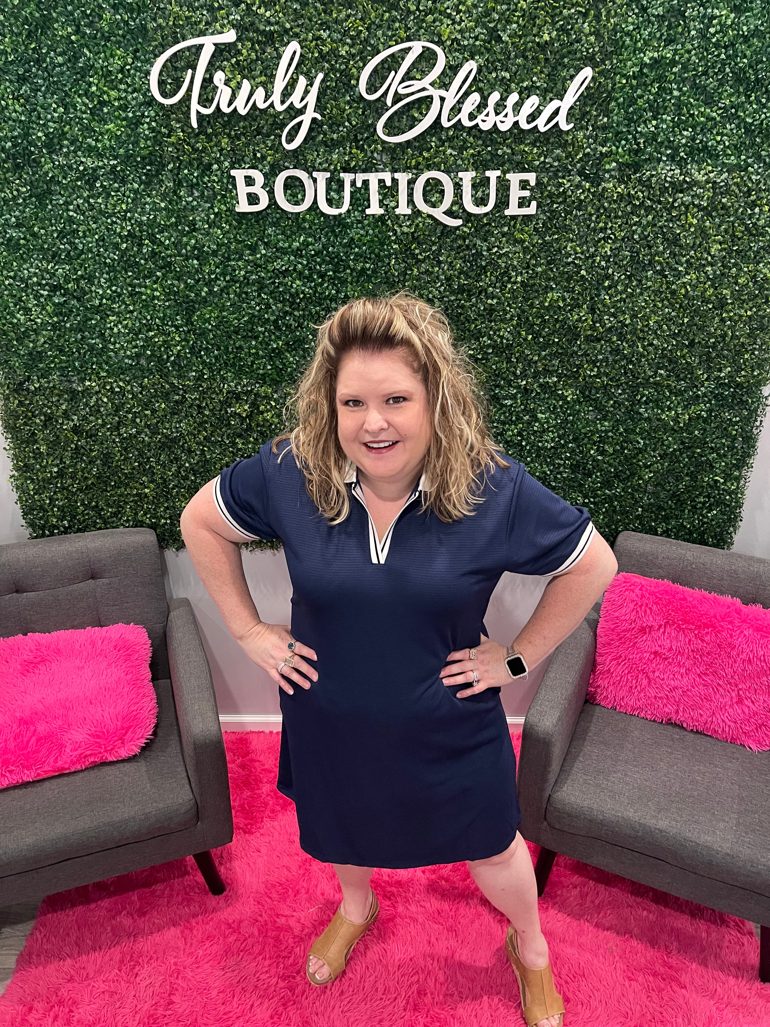 Navy Emma and Grace dress