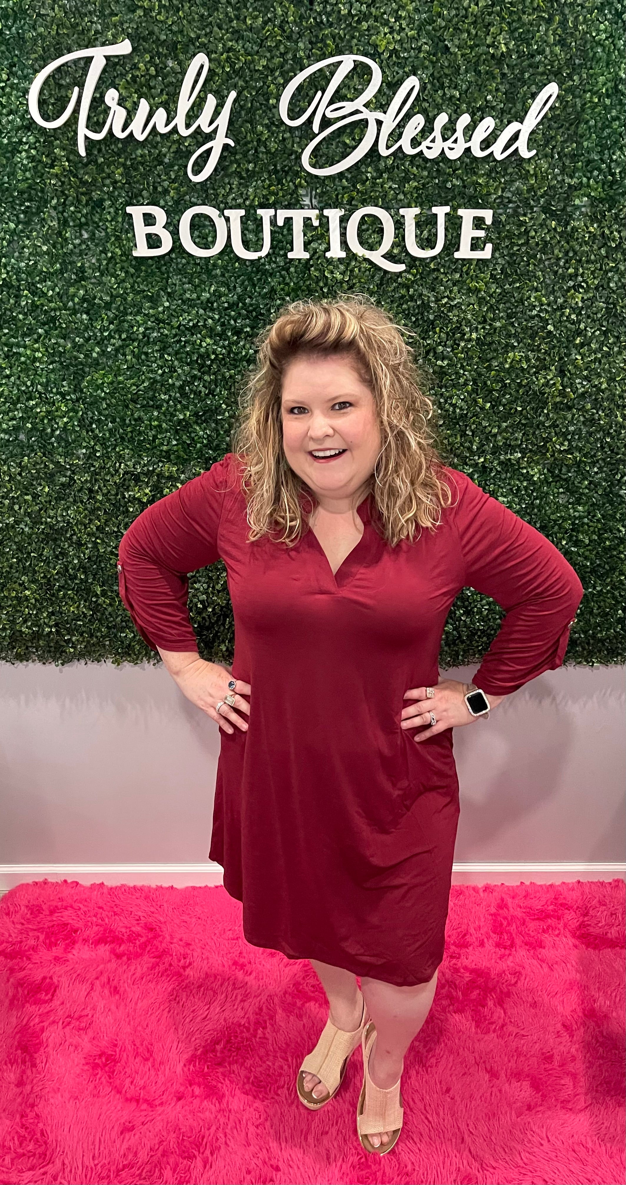 Dear Scarlett Wine Dress