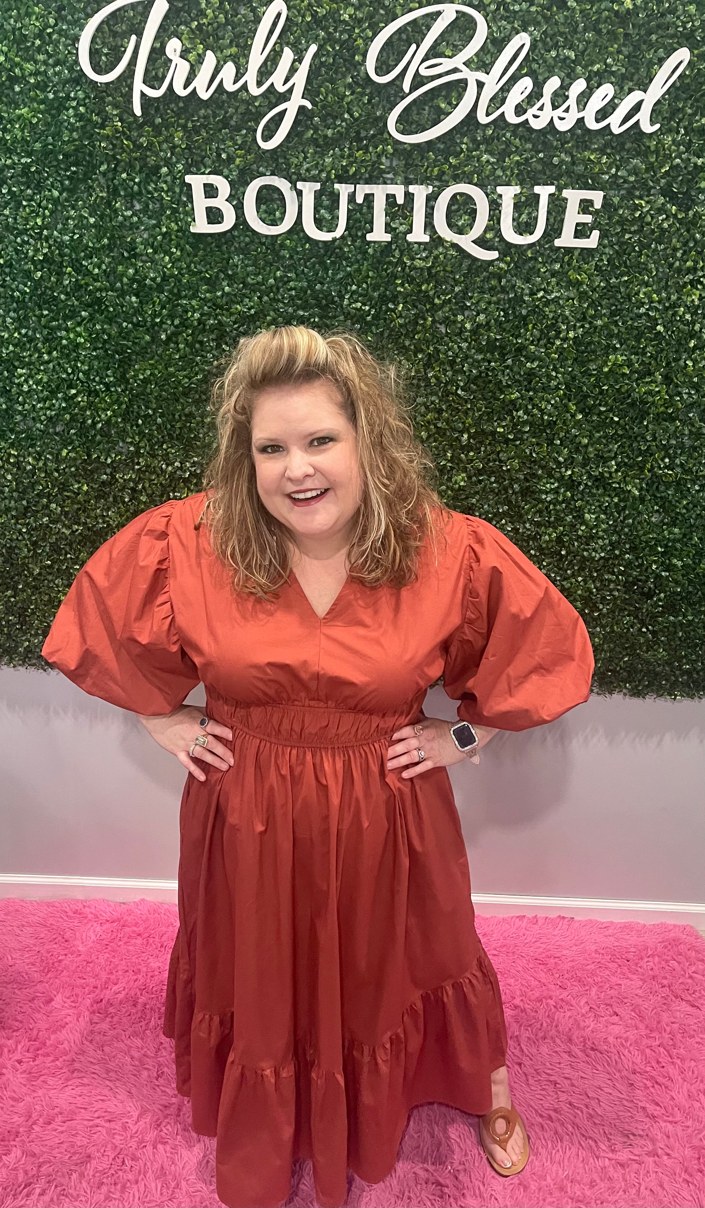 She and Sky Rust Maxi Dress