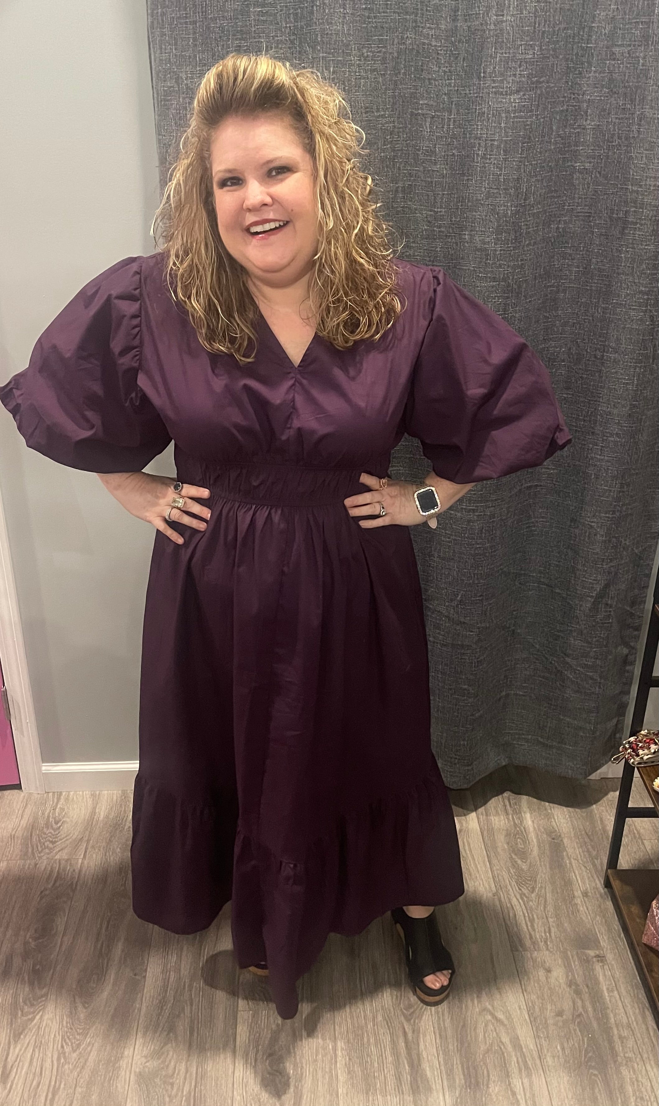 She and Sky Purple Maxi Dress